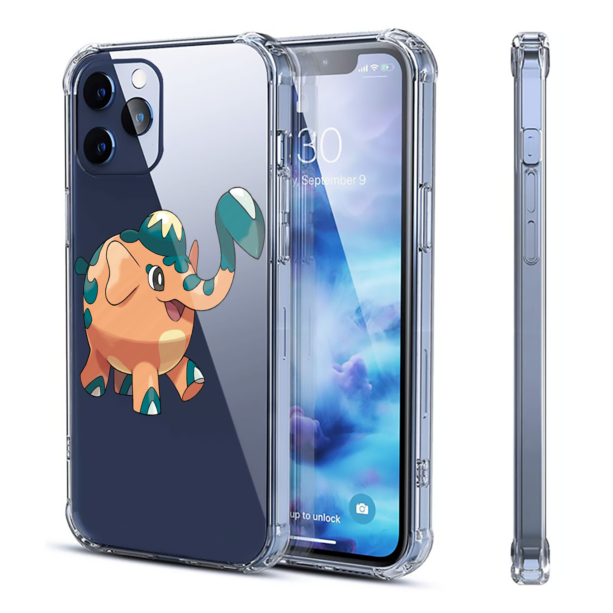 （画像用） ポケットモンスター Pokémon 【iPhone 12シリーズ対応】透明スマホケース（クリアソフトケース）